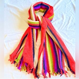 Vibrant Multicolor Striped Scarf
